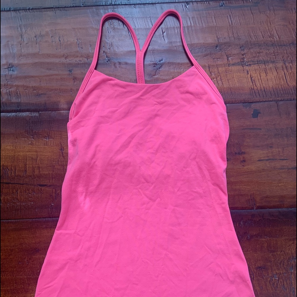 Pink Power Y tank from lulu lemon size 2